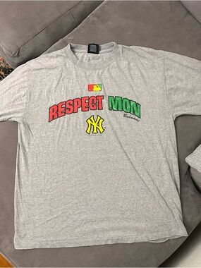 Vintage Retro New York Yankees Jamaican Heritage 2008 MLB Baseball T-shirt XXL